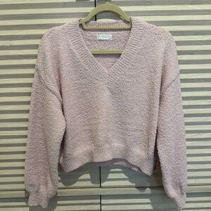 Altar'd State Soft Pink V-Neck Sweater